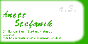 anett stefanik business card